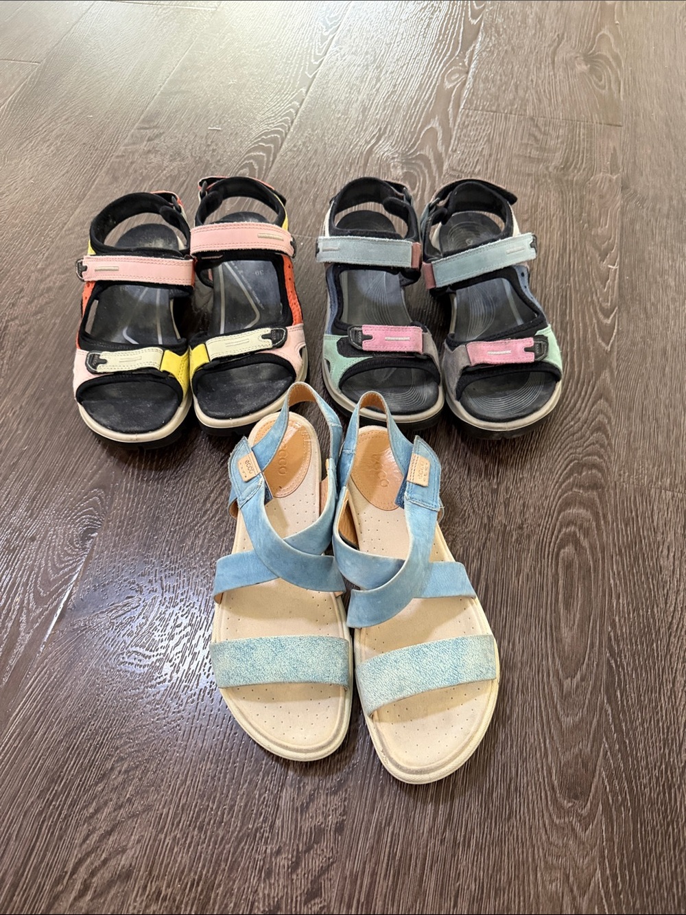 Ecco Sandals 3 Pairs Size 39